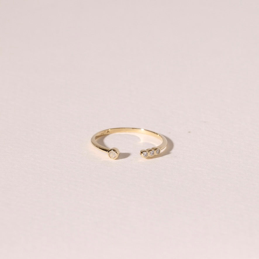 Diamond/Opal Cuff Ring