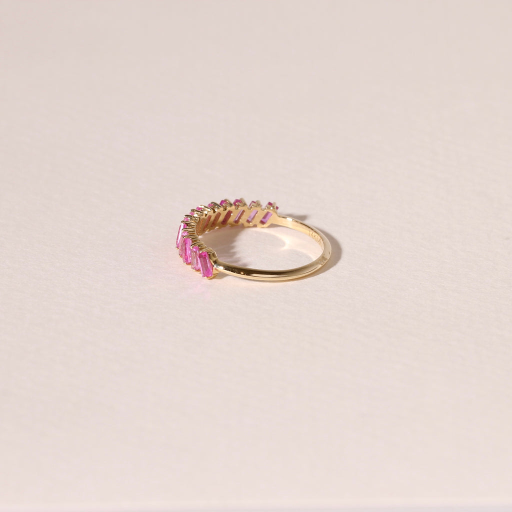 Pink Ombré Sapphire/Ruby Ring