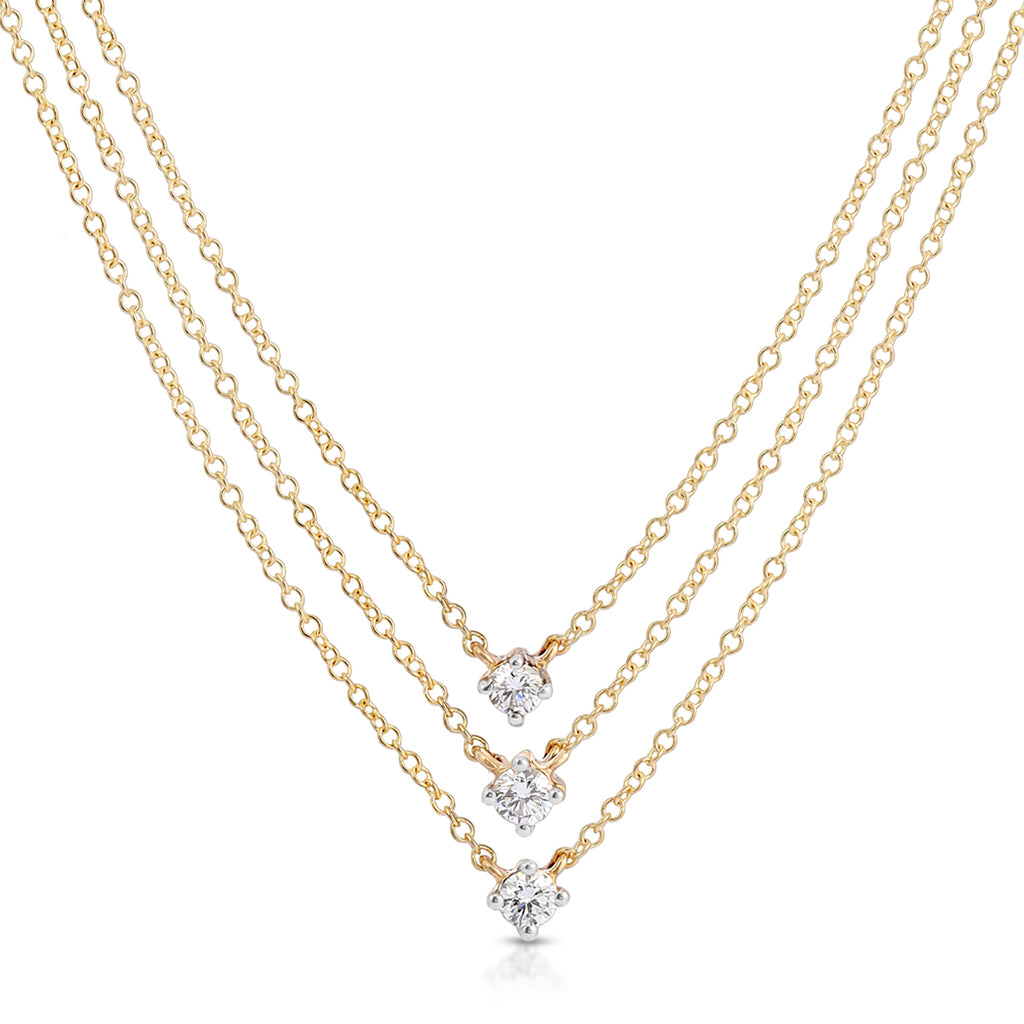 Diamond Prong Necklace - LETRÉM
