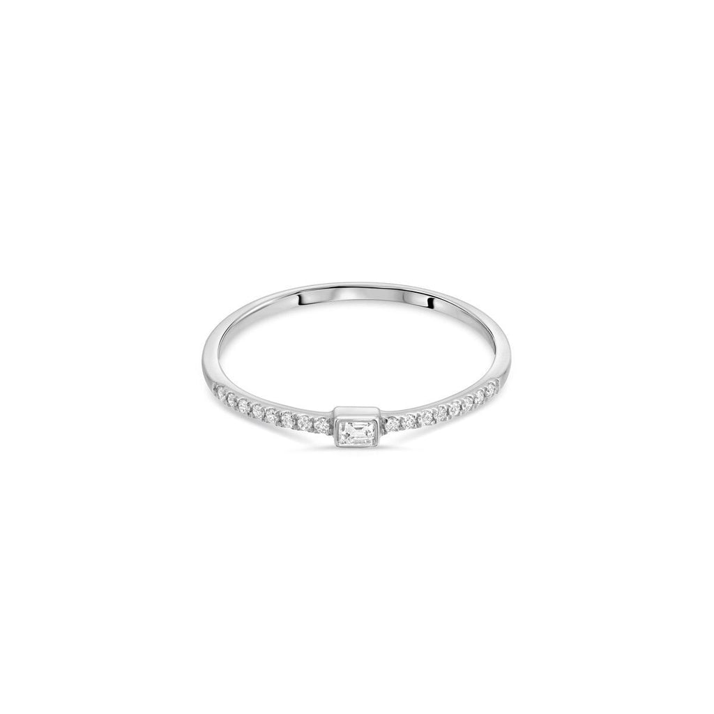 Diamond Pavé Baguette Ring - LETRÉM