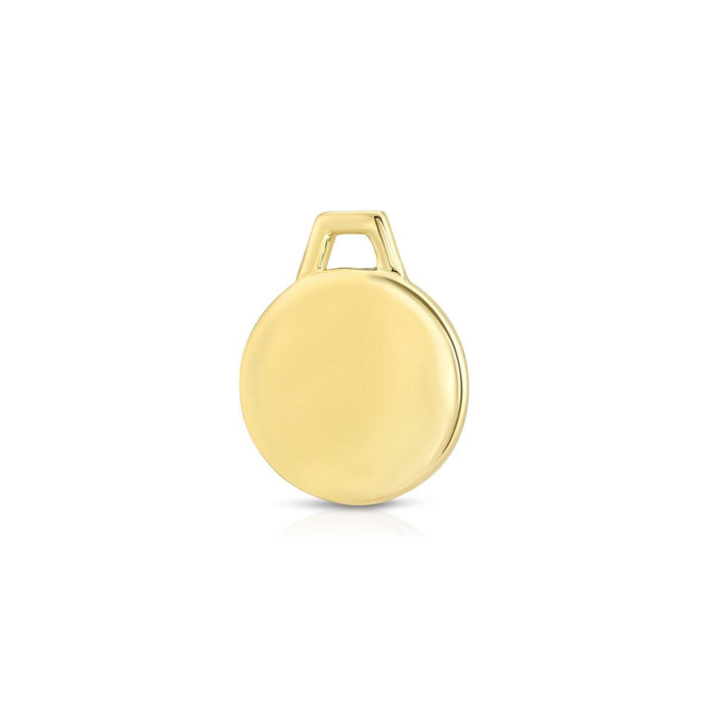 Gold Disk Charm with free engraving - LETRÉM