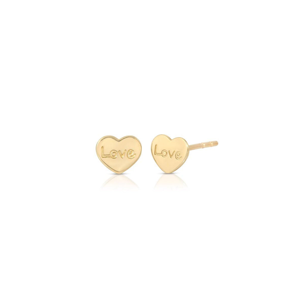 Love Heart Stud Earrings - LETRÉM