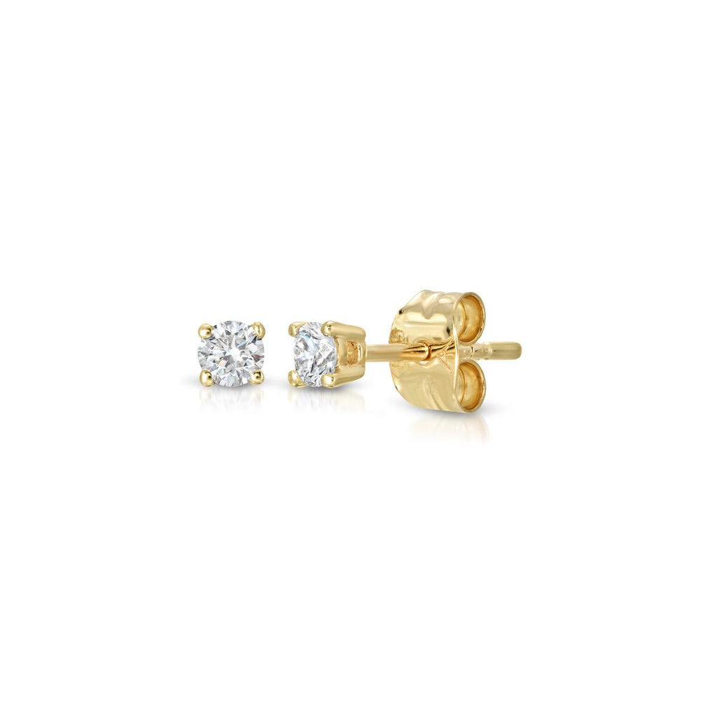 Diamond Prong Stud Earrings (S) - LETRÉM