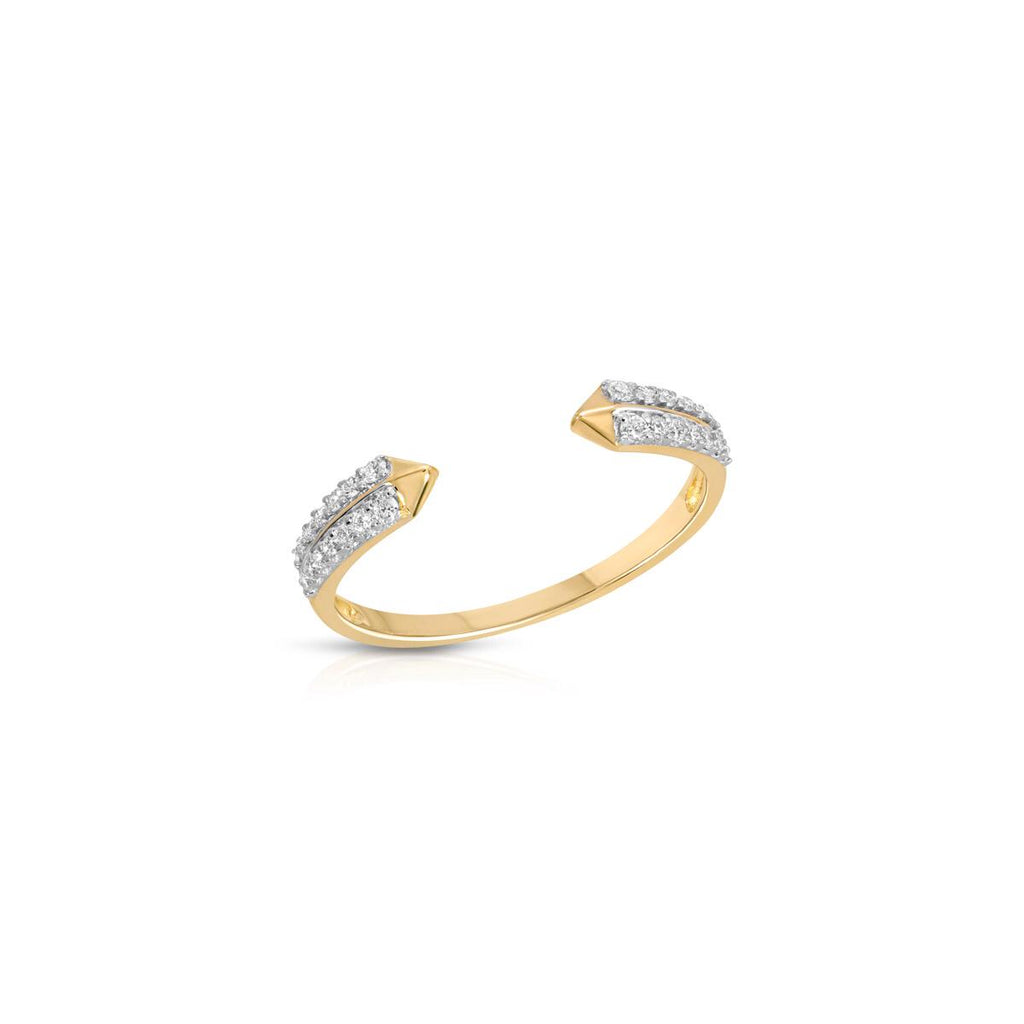 Diamond Claw Cuff Ring - LETRÉM