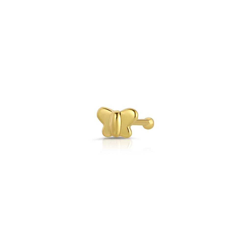 Gold Butterfly Nose Stud