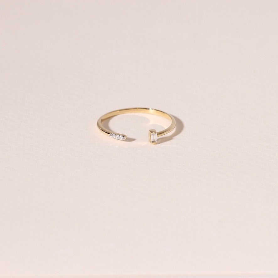 Diamond Baguette Cuff Ring