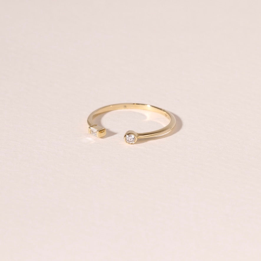 Diamond Baguette Cuff Ring