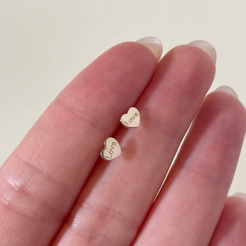 Love Heart Stud Earrings