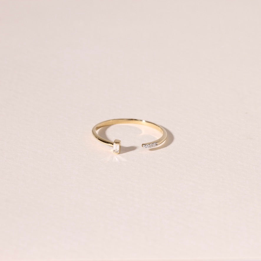 Diamond Baguette Cuff Ring