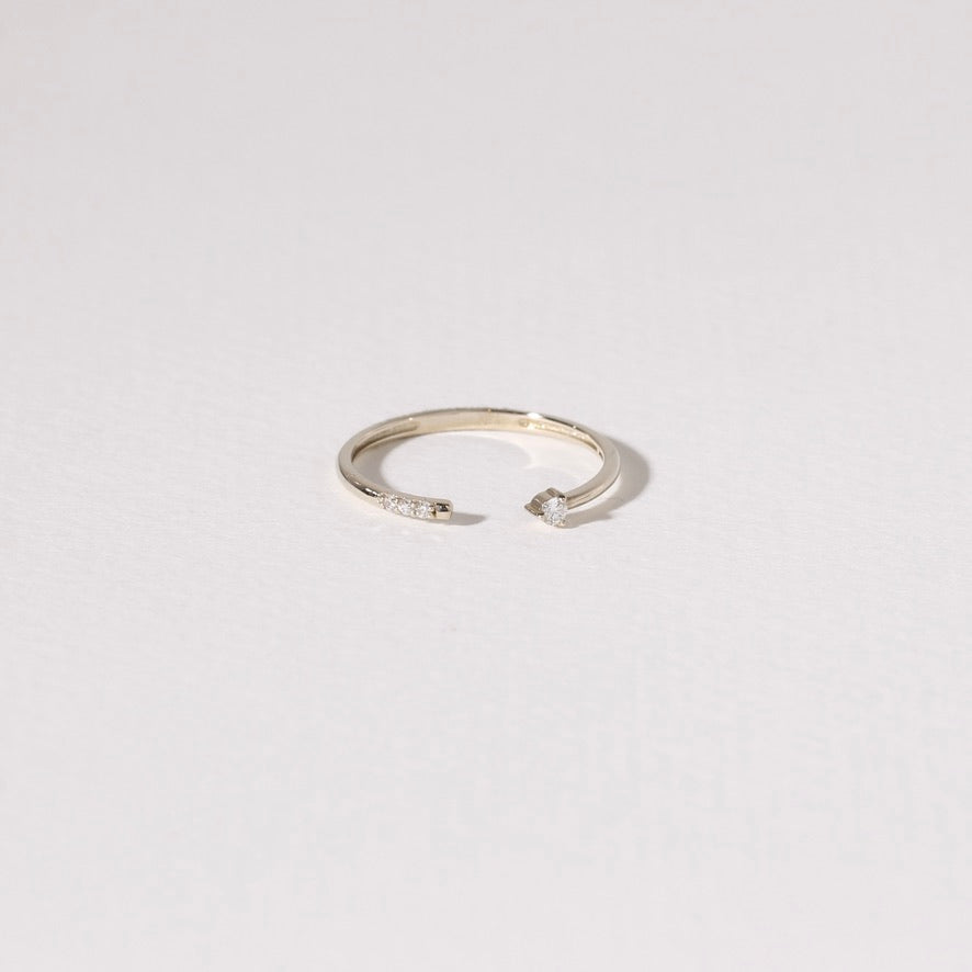 Round Diamond Cuff Ring