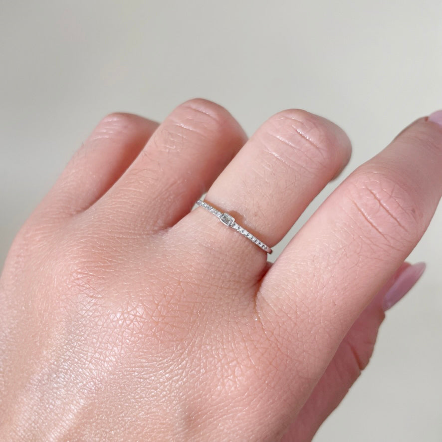 Diamond Pavé Baguette Ring