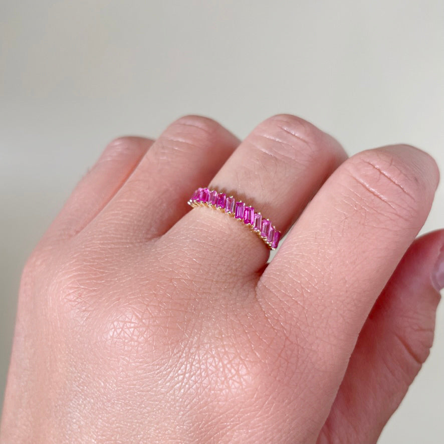 Pink Ombré Sapphire/Ruby Ring