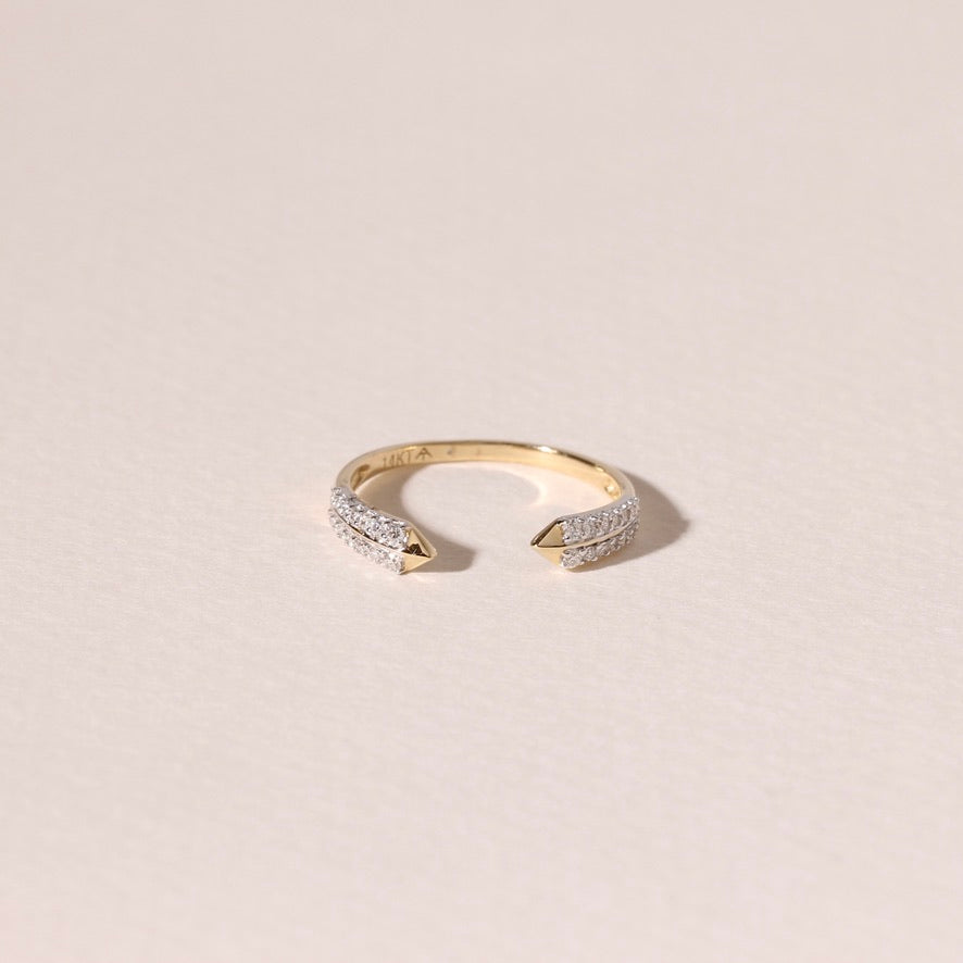 Diamond Claw Cuff Ring