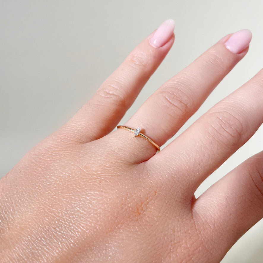 Dainty Diamond Duo Ring