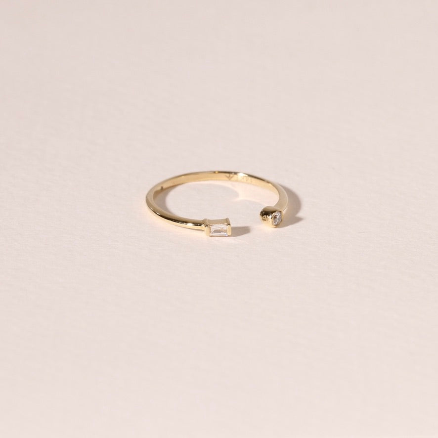 Diamond Baguette Cuff Ring
