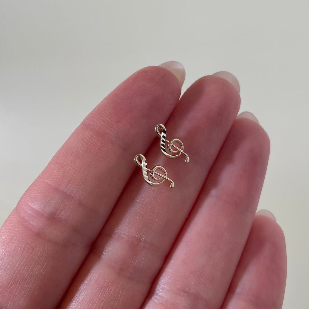 Music Note Stud Earrings