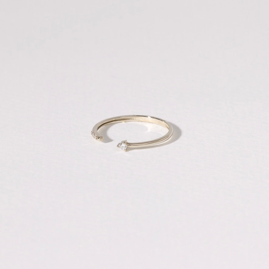 Round Diamond Cuff Ring