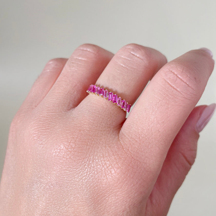 Pink Ombré Sapphire/Ruby Ring