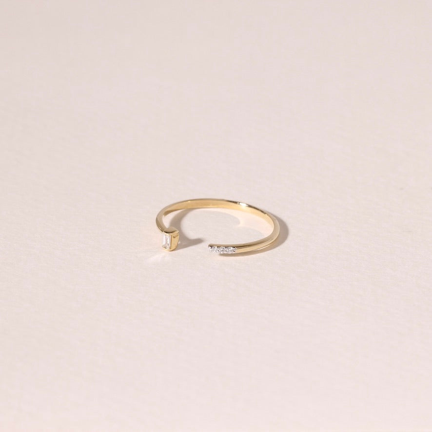 Diamond Baguette Cuff Ring
