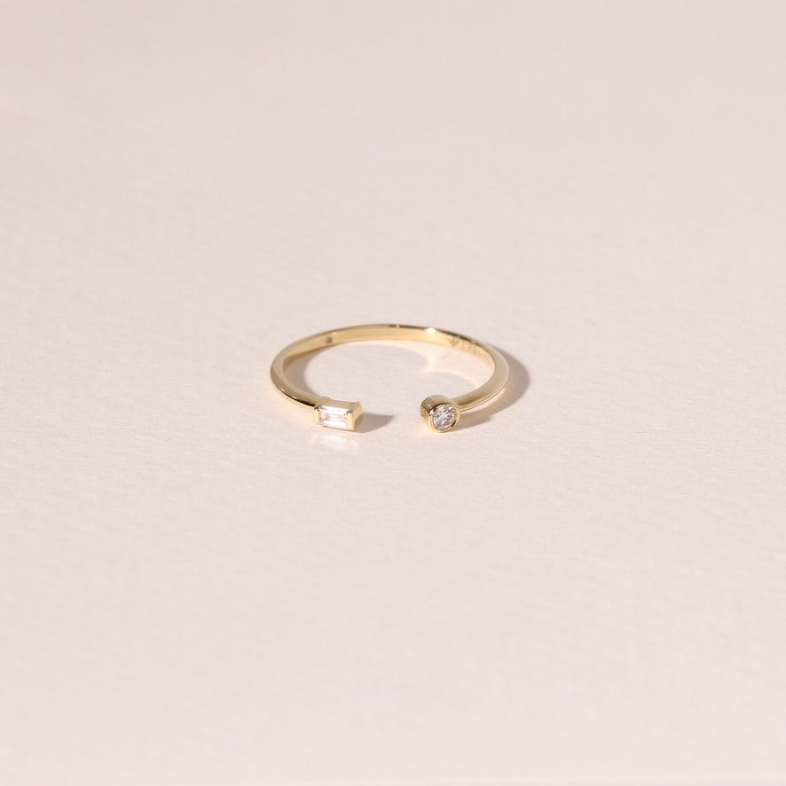 Diamond Baguette Cuff Ring