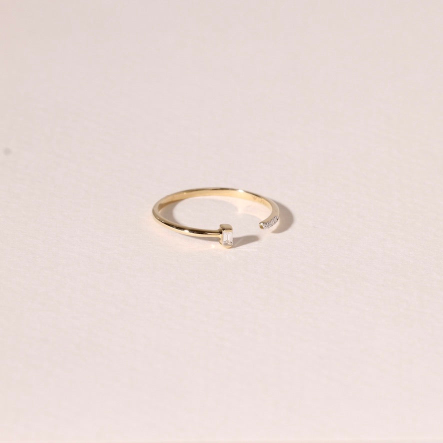 Diamond Baguette Cuff Ring