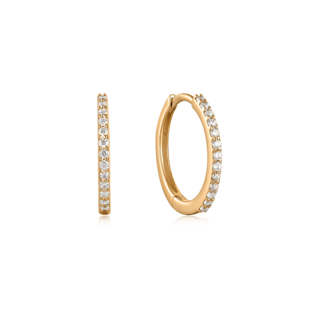 Diamond Huggie Hoop