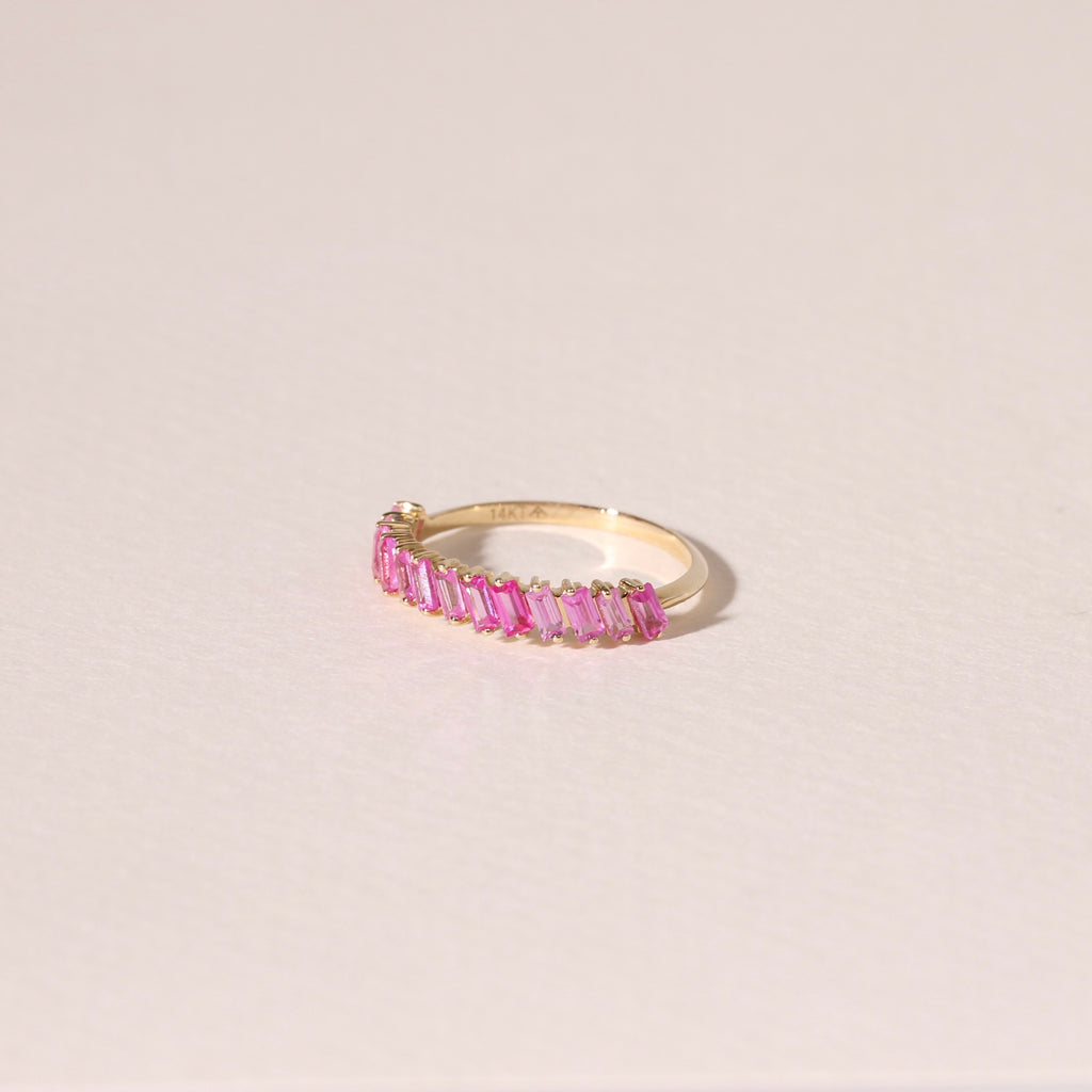 Pink Ombré Sapphire/Ruby Ring