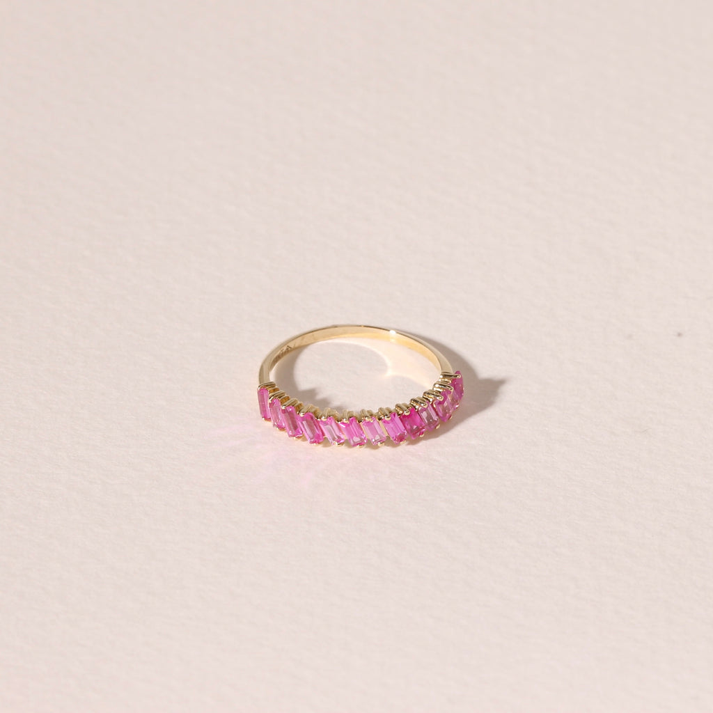 Pink Ombré Sapphire/Ruby Ring