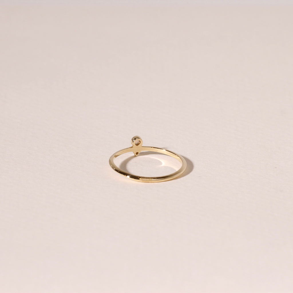 Dainty Diamond/Opal Ring
