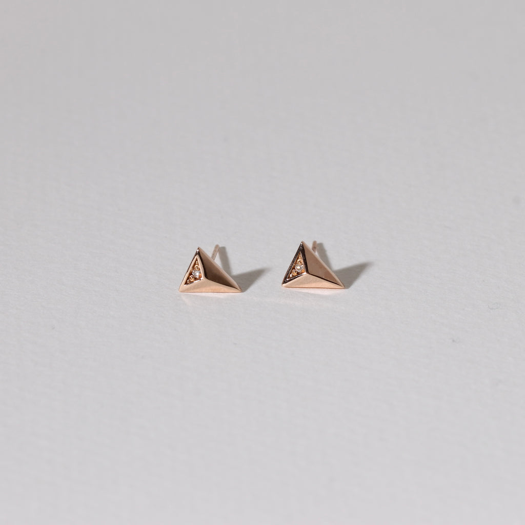 Rose Gold Diamond Dagger Studs