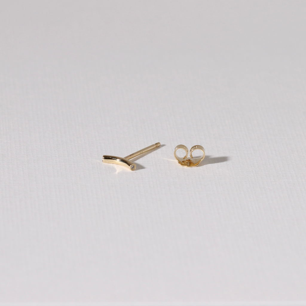 The Rounded Diamond Pipe Studs