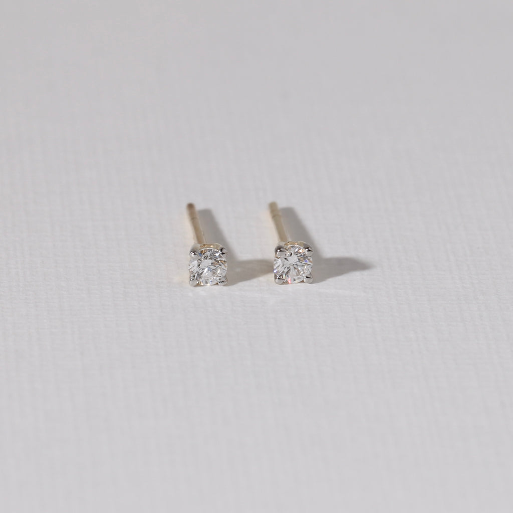 Diamond Prong Stud Earrings