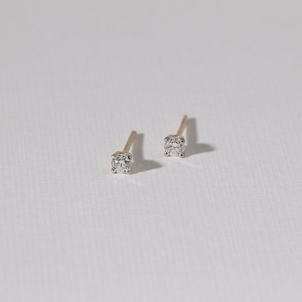 Diamond Prong Stud Earrings