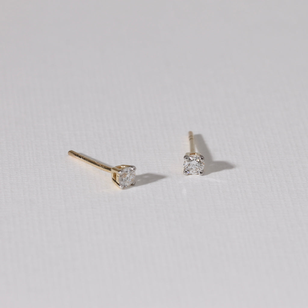 Diamond Prong Stud Earrings