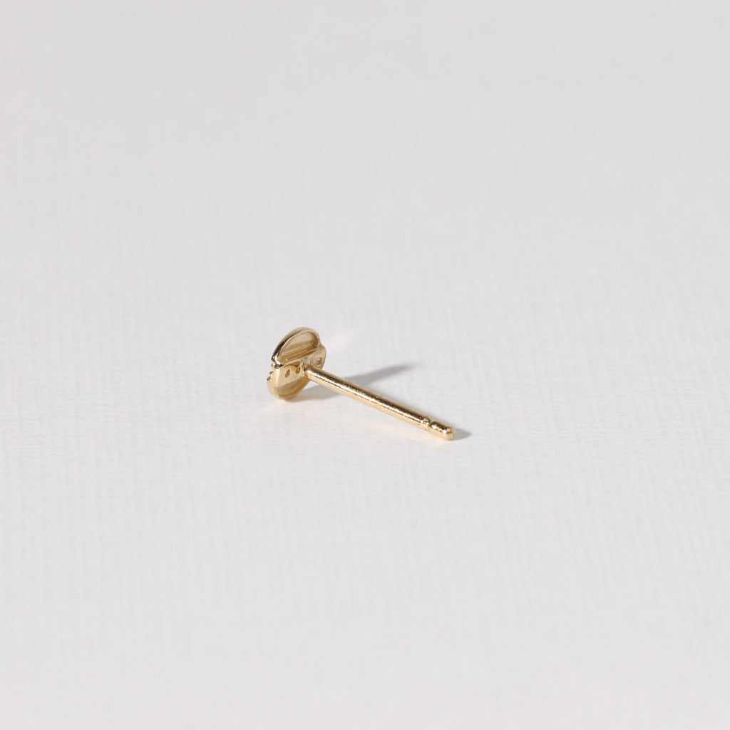 Diamond Disk Stud Earrings