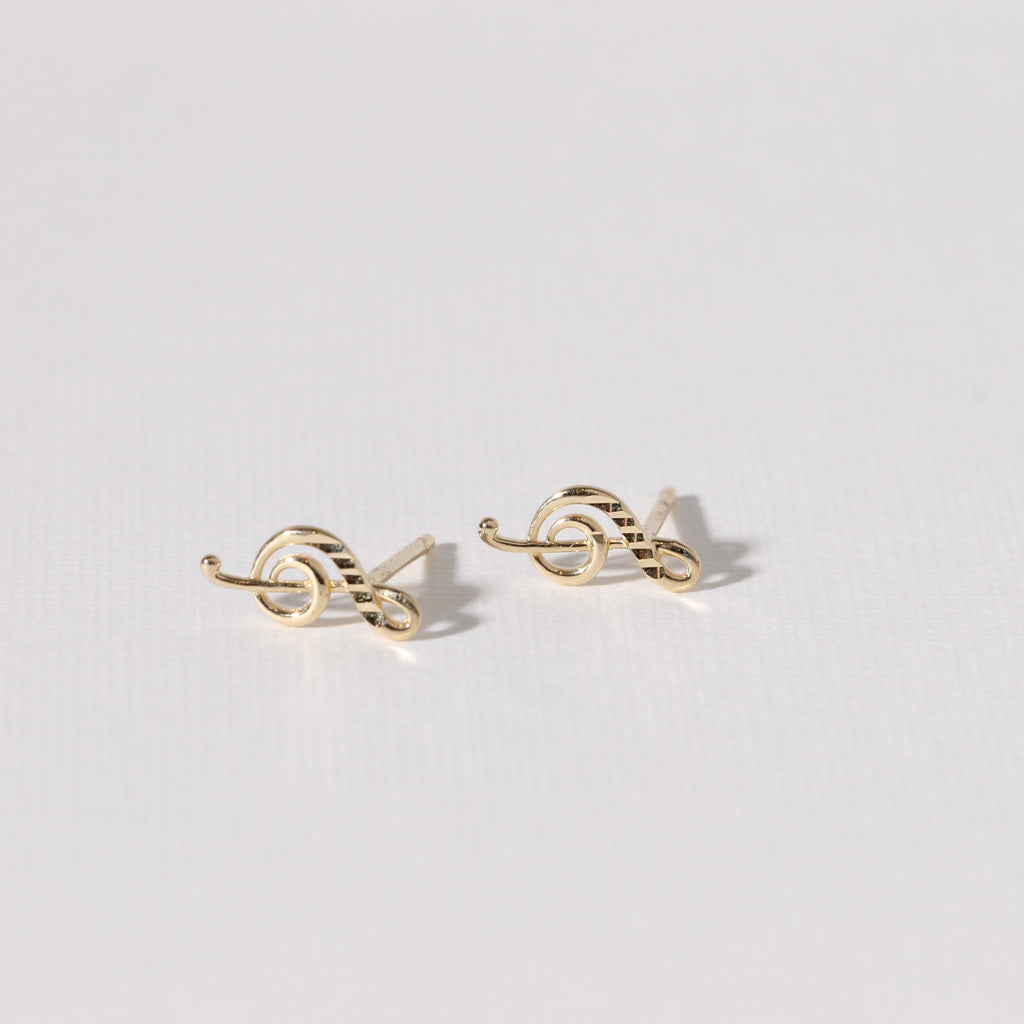 Music Note Stud Earrings