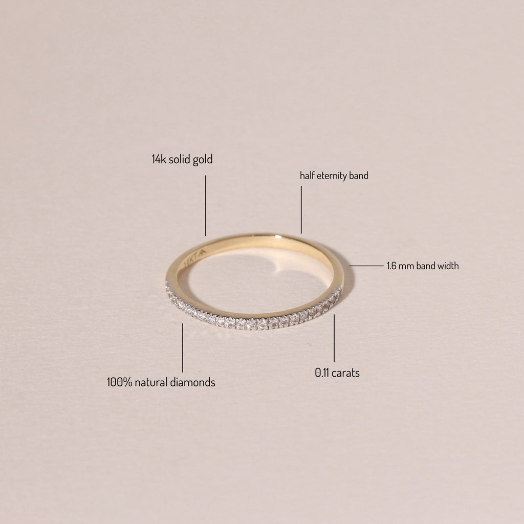 The Gold Half Eternity Ring