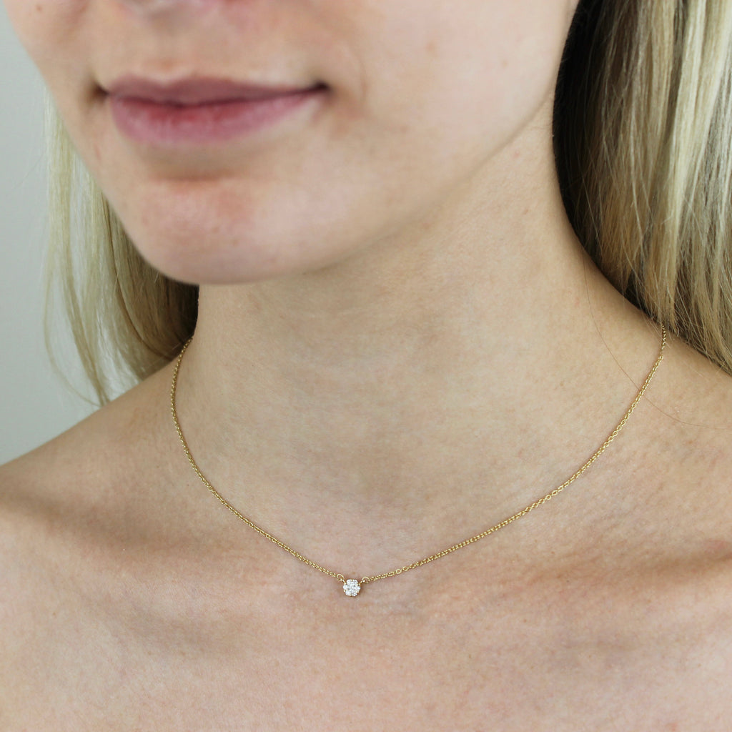 Diamond Cluster Necklace - LETRÉM
