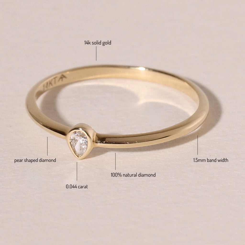 The Pear Shaped Diamond Ring