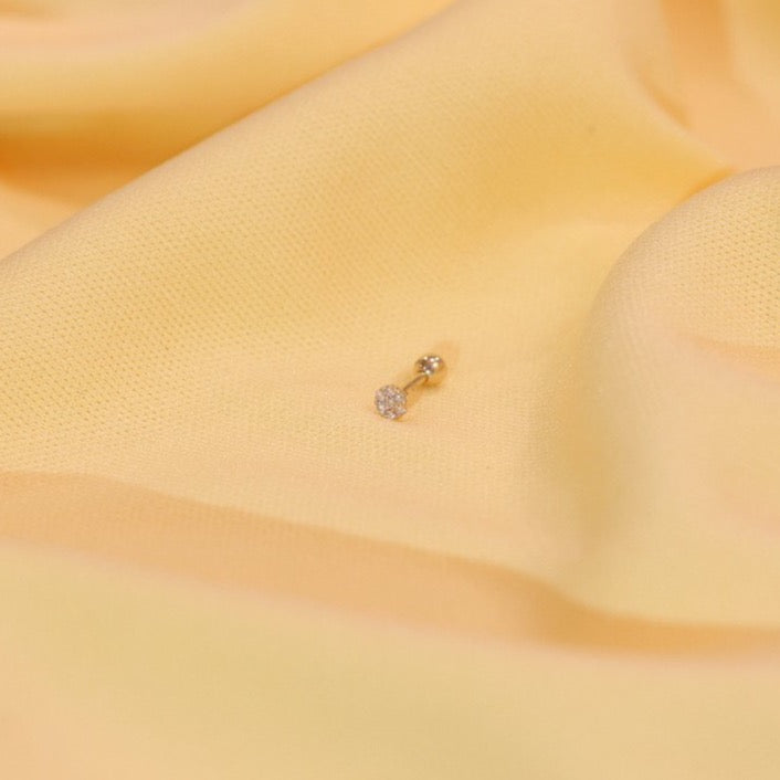 Diamond Pave Disk Threaded Stud - LETRÉM
