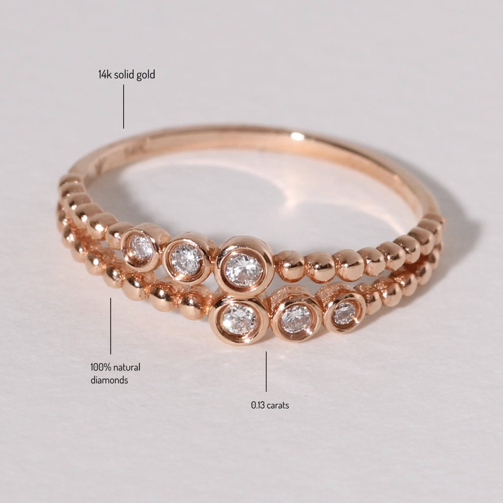 The Diamond Beaded Ring
