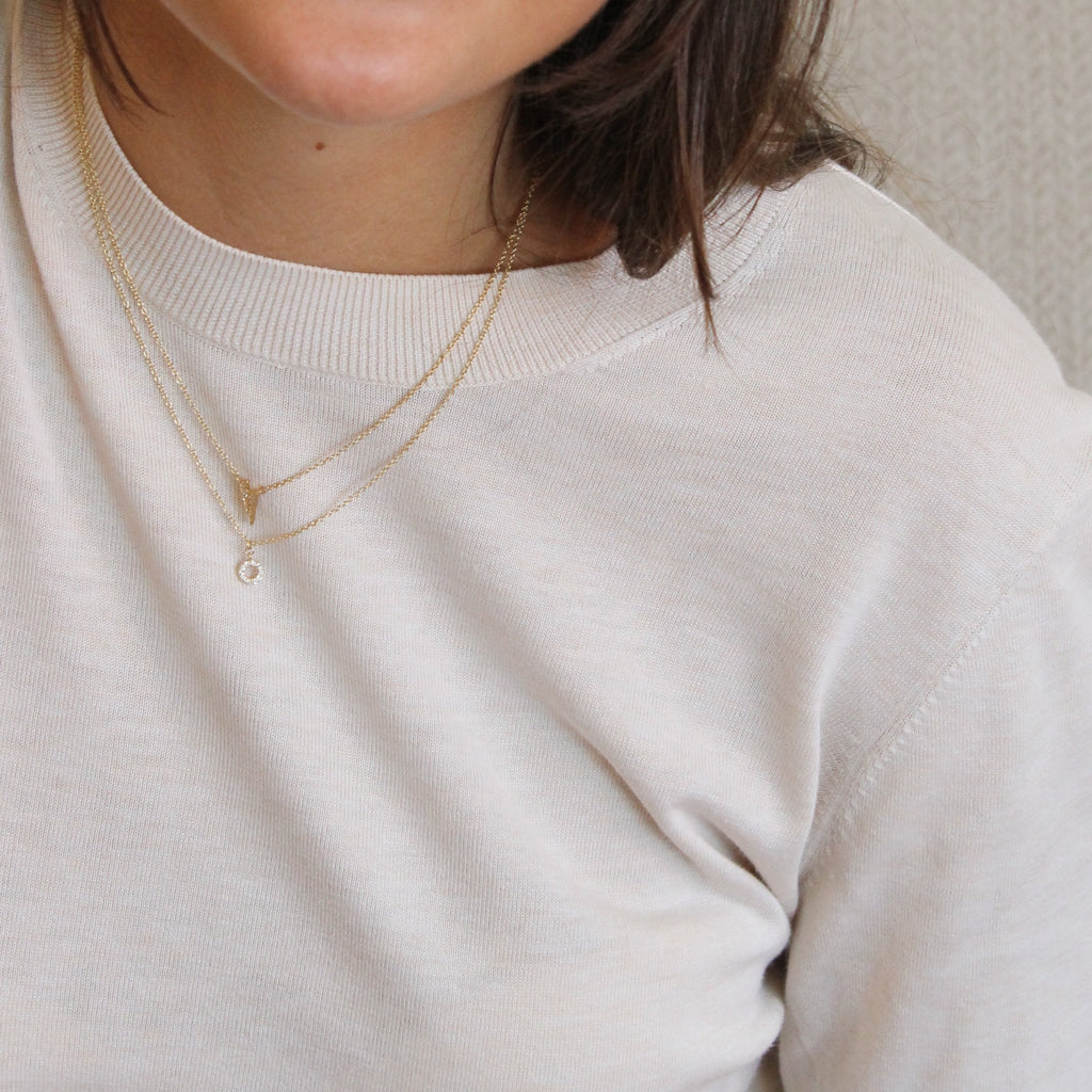 The Double Triangle Diamond Necklace - LETRÉM