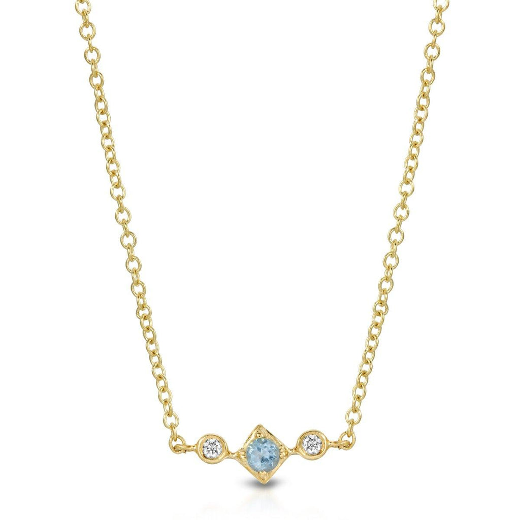 Diamond & Topaz Trio Necklace - LETRÉM