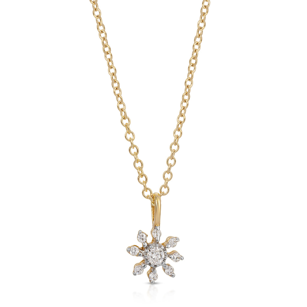 Diamond Cluster Snowflake Necklace - LETRÉM