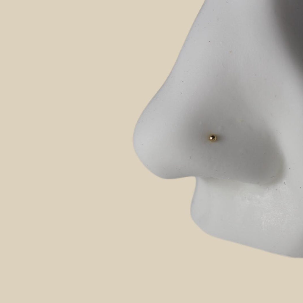 Gold Ball Small Nose Stud - LETRÉM