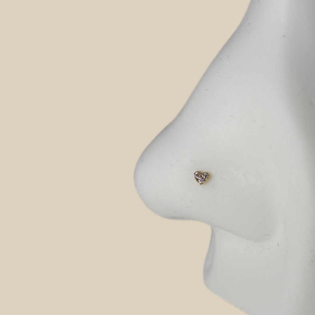 Diamond Heart Nose Stud - LETRÉM