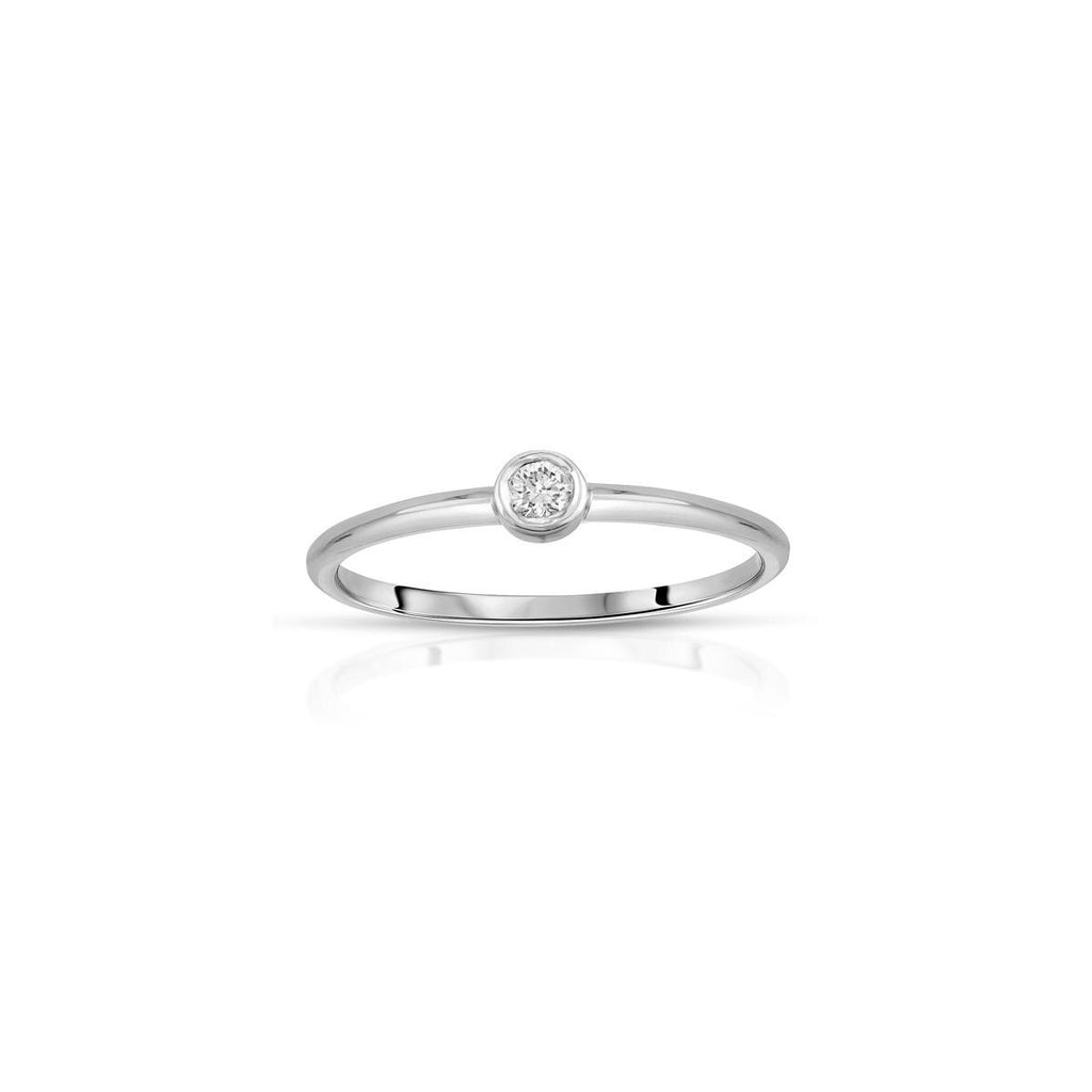 Round Diamond Bezel Ring - LETRÉM