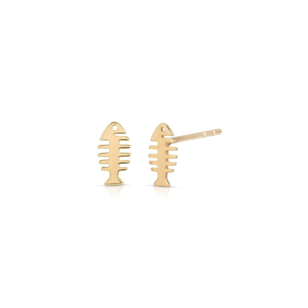 Fish Bone Stud Earrings - LETRÉM