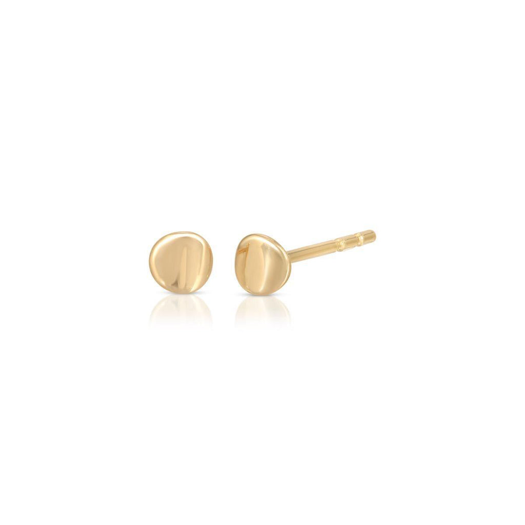 Curved Disk Stud Earrings - LETRÉM