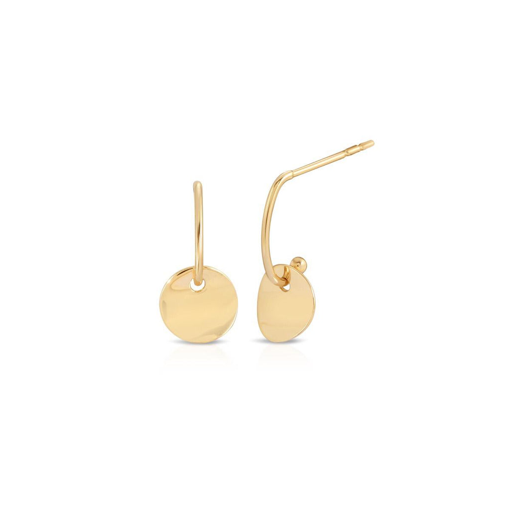 Hoop Disk Stud Earrings - LETRÉM